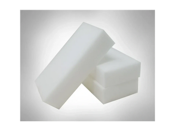 White cleaning sponges stacked together