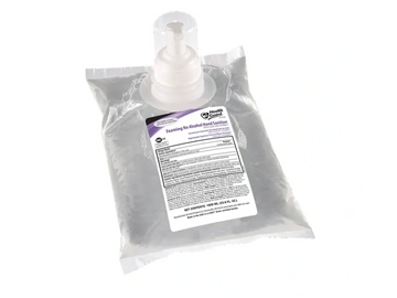 Hand sanitizer refill pouch with pump