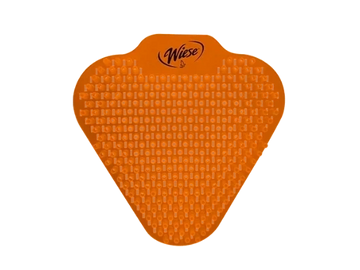 Urinal screen with Wiese logo