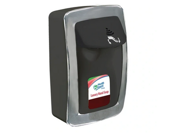 Black and silver soap dispenser