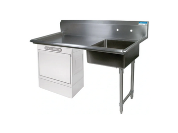 Industrial kitchen sink setup