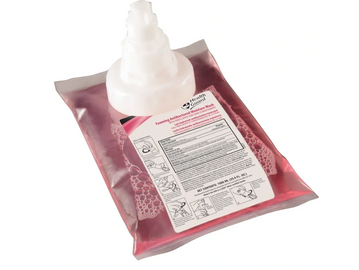 Soap refill pouch with dispenser