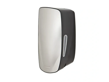 Black and silver soap dispenser