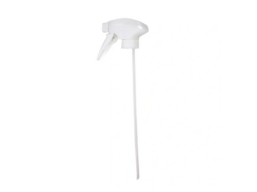 Spray bottle trigger nozzle on white background