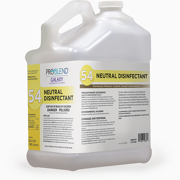 Two large containers of ProBlend Neutral Disinfectant.